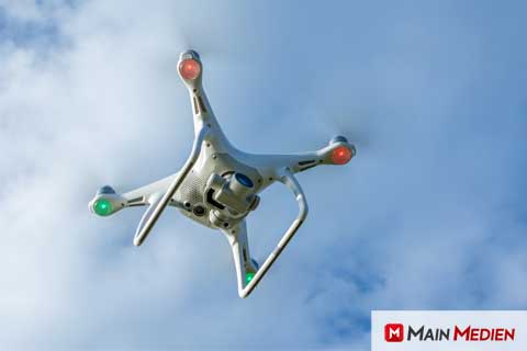 Drohne mit GPS für Lufbildfotos | MAIN MEDIEN - Luftbild Erstellung