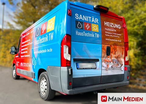 Kfz Folierung, Heizung/Sanitär Weidinger, Dittelbrunn | MAIN MEDIEN Fahrzeug Folierung in Schweinfurt