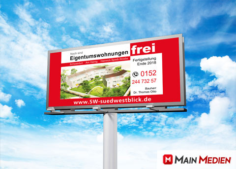 Plakatwerbung in Schweinfurt | MAIN MEDIEN - Plakatfläche bekleben lassen