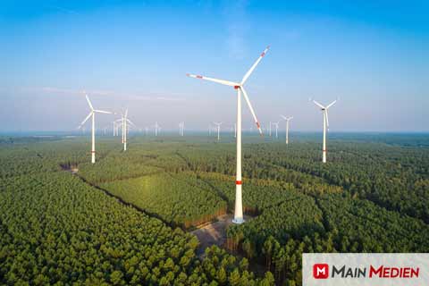 Luftbilder einer Windpark Anlage  | MAIN MEDIEN - Luftbild Erstellung Schweinfurt