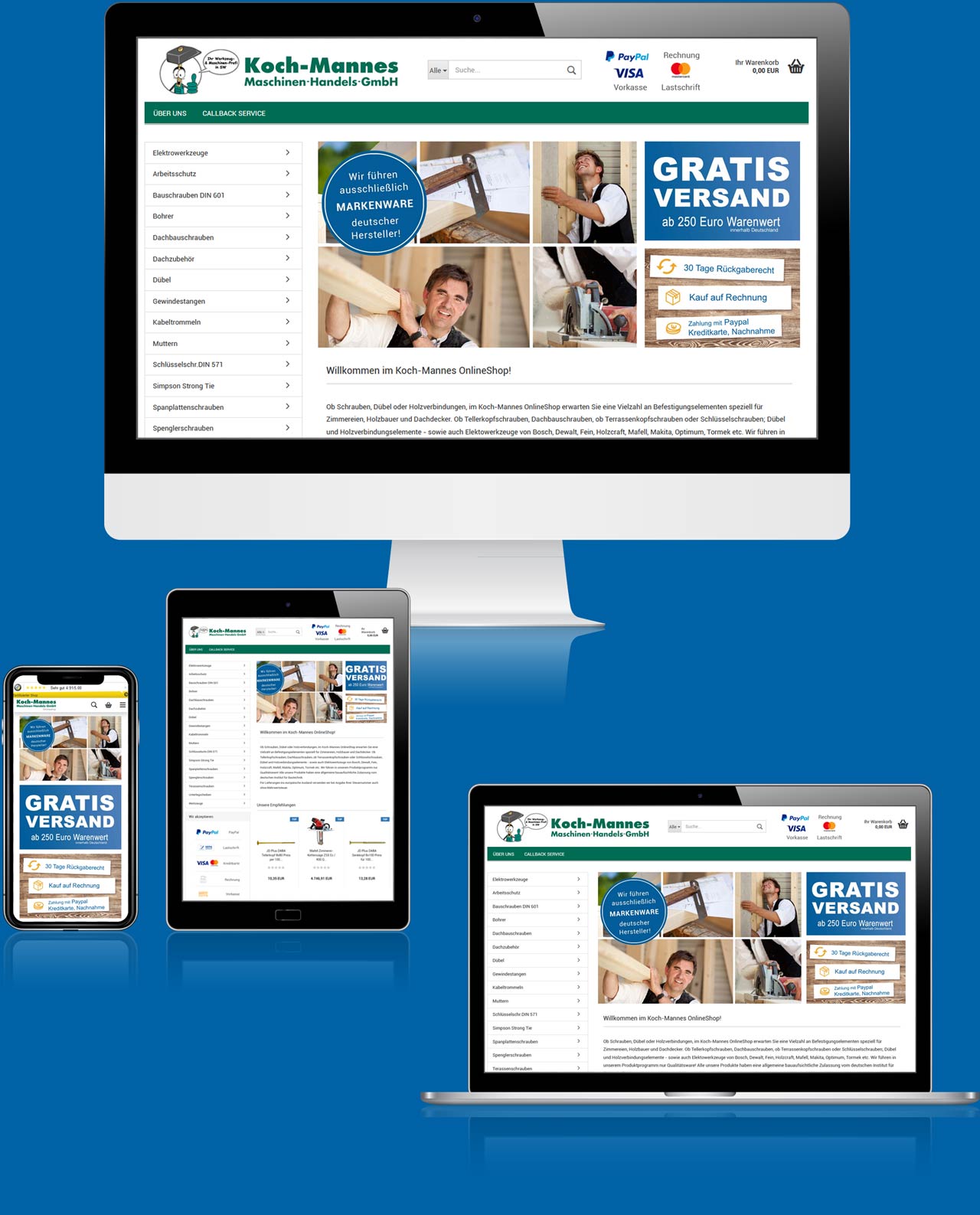 Einkauf im responsive Webshop
