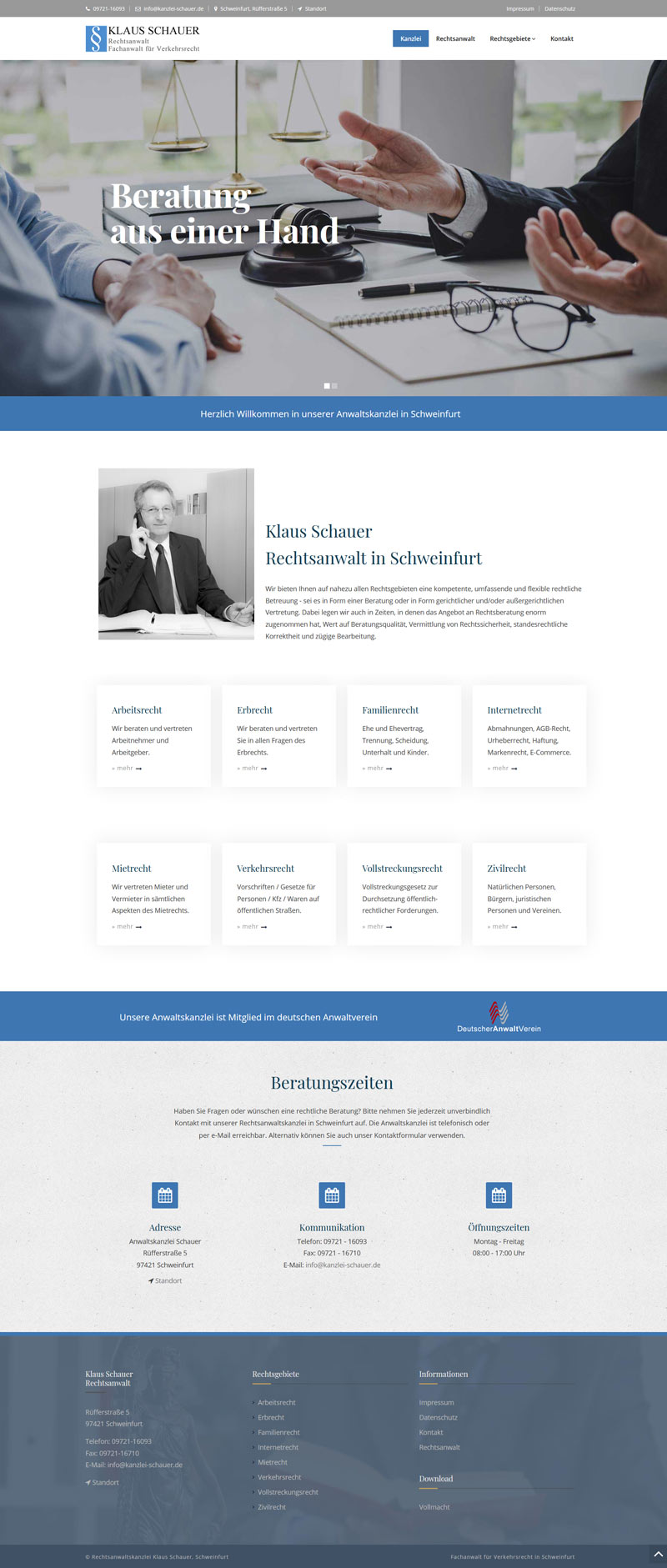 Rechtsanwalt Webseite erstellen