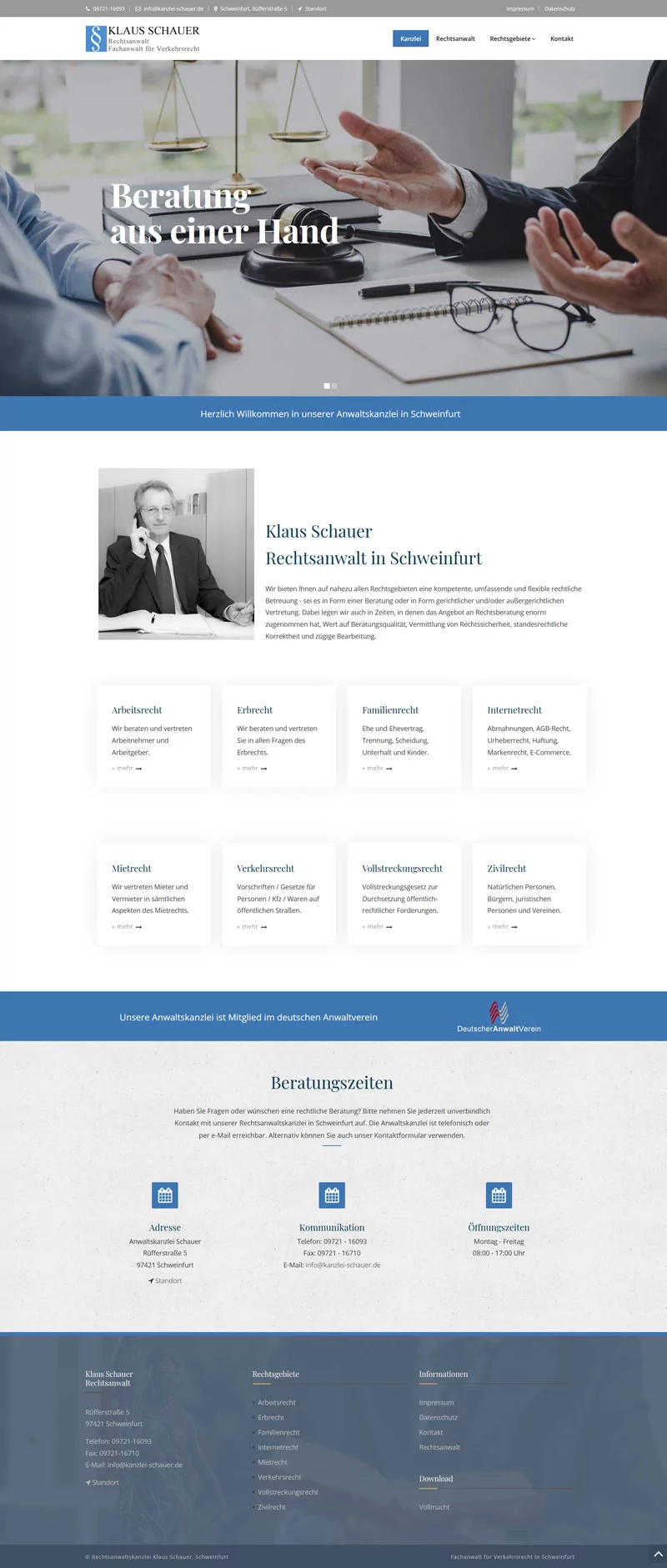 Rechtsanwalt Webseite erstellen